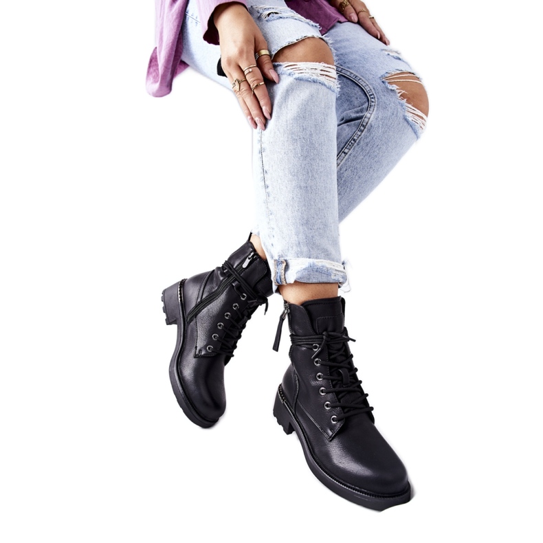 Step in style Botas de trabalho Modelo Maisa 21BT35-4226 Verde - Entre com estilo preto