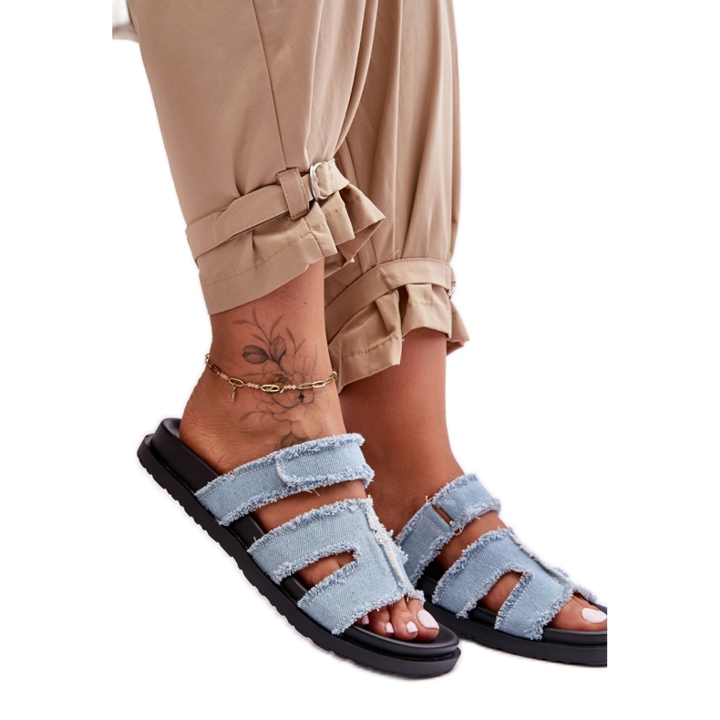 Step in style Chinelo Sandália Modelo Lamirose H8-523 Azul - Entre com estilo