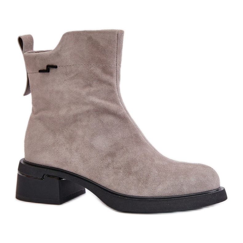 Step in style Botas Modelo Vinceza 66696 Camurça Cinza - Entre com estilo