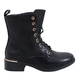 Ango Botas pretas com cadarço preto
