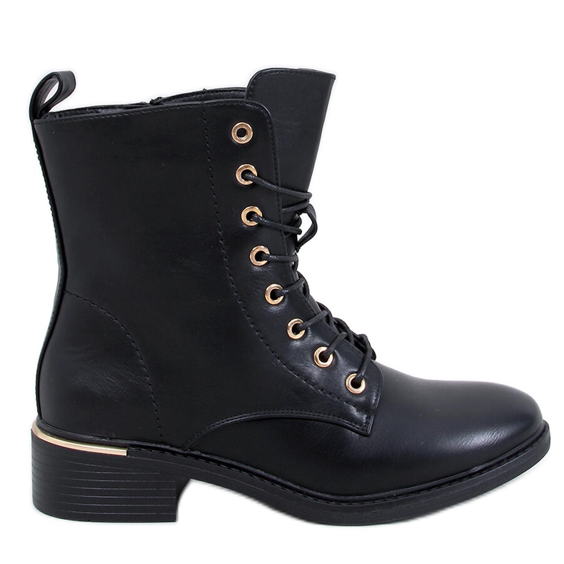 Ango Botas pretas com cadarço preto