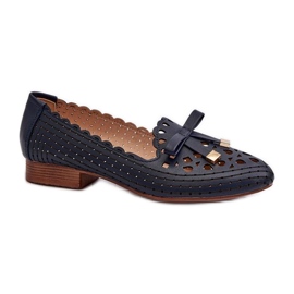 Step in style Sapatos de bailarina Modelo Nestavia ASA222-1 Azul Marinho - Entre com estilo