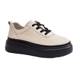 Step in style Calçado Esportivo Modelo 41470 Vinceza Bege - Entre com estilo