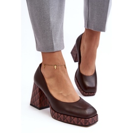 Step in style Scarpin Modelo Laura Messi 259/236-820 Marrom - Entre com estilo