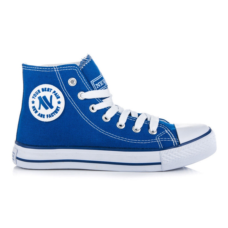 New Age Tênis de cano alto amarrado azul
