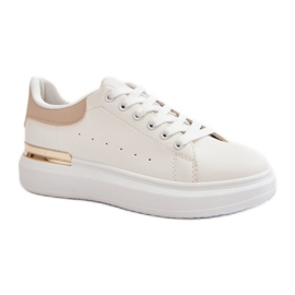 Step in style Tênis Modelo Nevelena JDJ-18 Branco/Bege - Entre com estilo