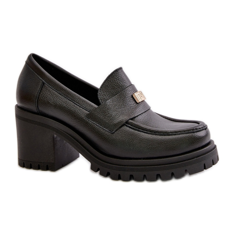 Sapatos femininos pretos de salto alto Zazoo preto