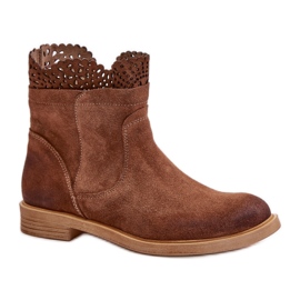 Botins femininos Lewski Brown marrom