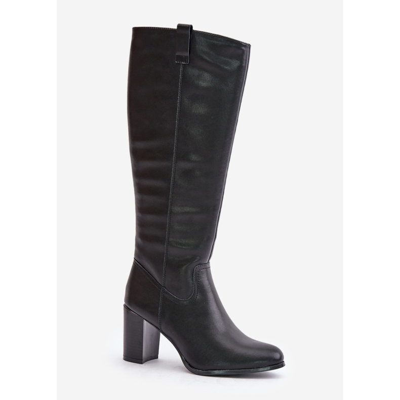 Sergio Leone Botas femininas pretas de salto alto preto