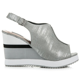 Vices sapatos de cunha confortáveis cinza Vices sapatos de cunha confortáveis cinza