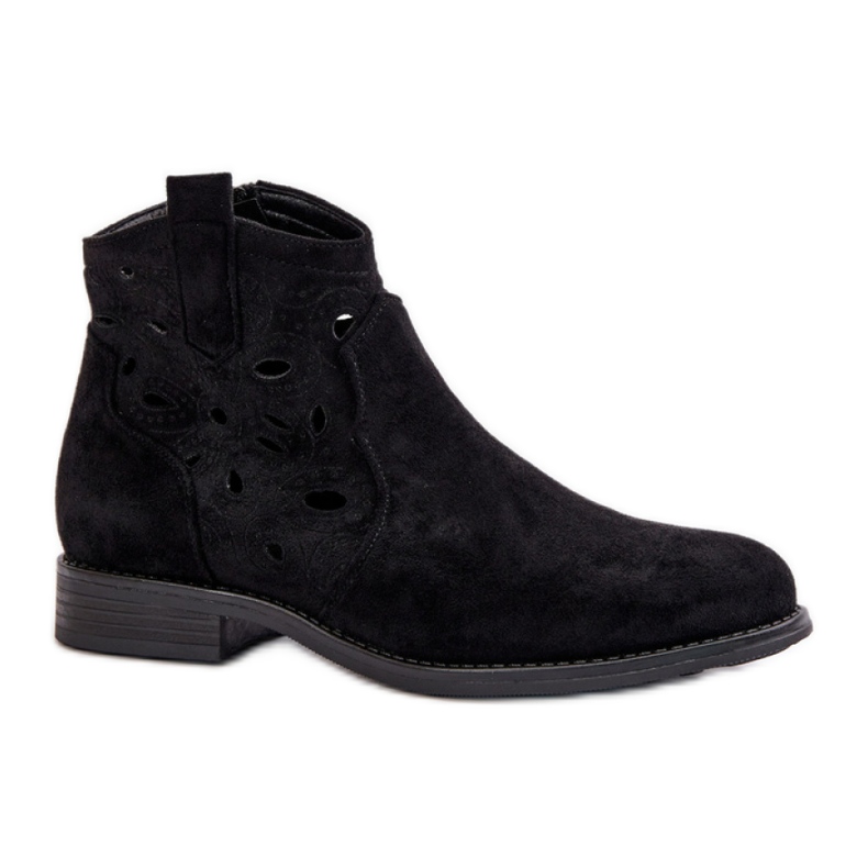 Botas femininas com cano aberto S.Barski Preto Botas femininas com cano aberto S.Barski Preto