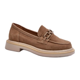 S.Barski Mocassins rasos femininos marrons marrom