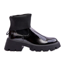 Step in style Botas Chelsea Modelo Pavo DES925M Preto Lakier - Entre com estilo Step in style Botas Chelsea Modelo Pavo DES925M Preto Lakier - Entre com estilo
