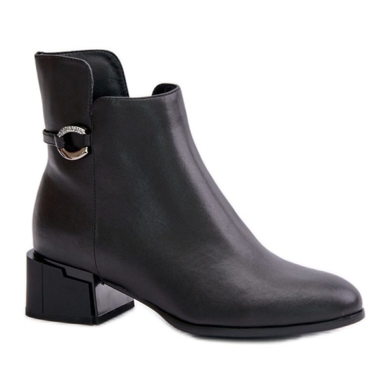 Vinceza Botas femininas isoladas de salto alto Preto