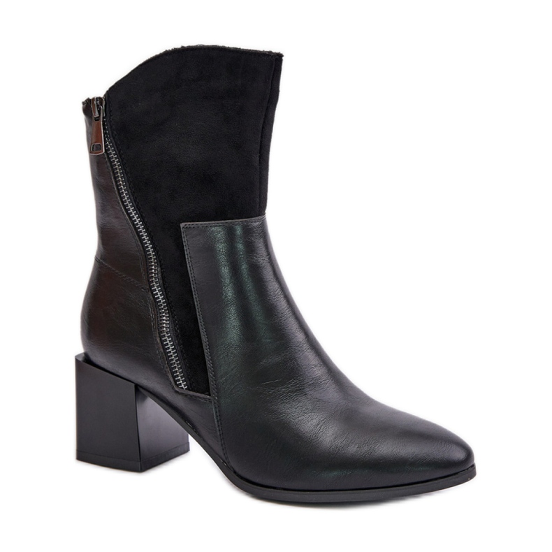 Botas femininas isoladas de salto alto Preto