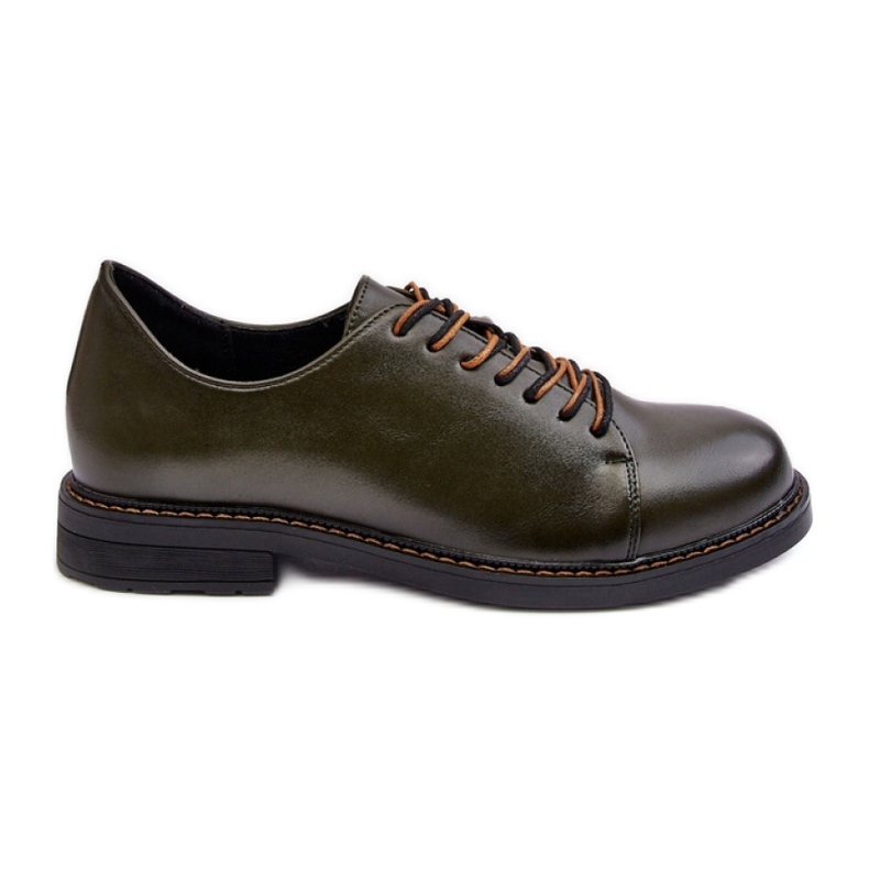 Sapatos verdes femininos com atacadores
