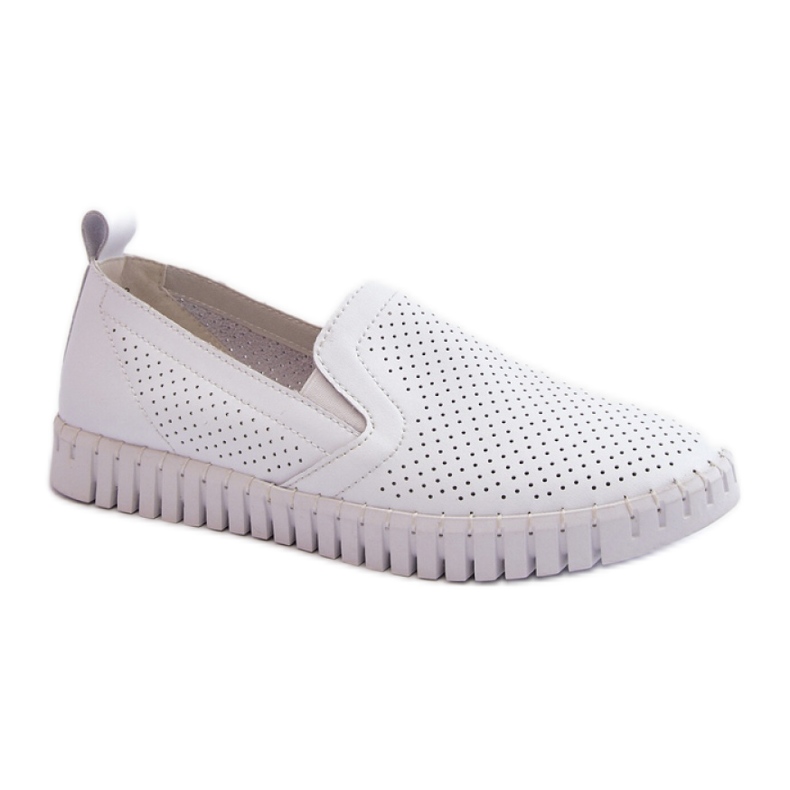 Vinceza Sapatos femininos com aberturas Branco