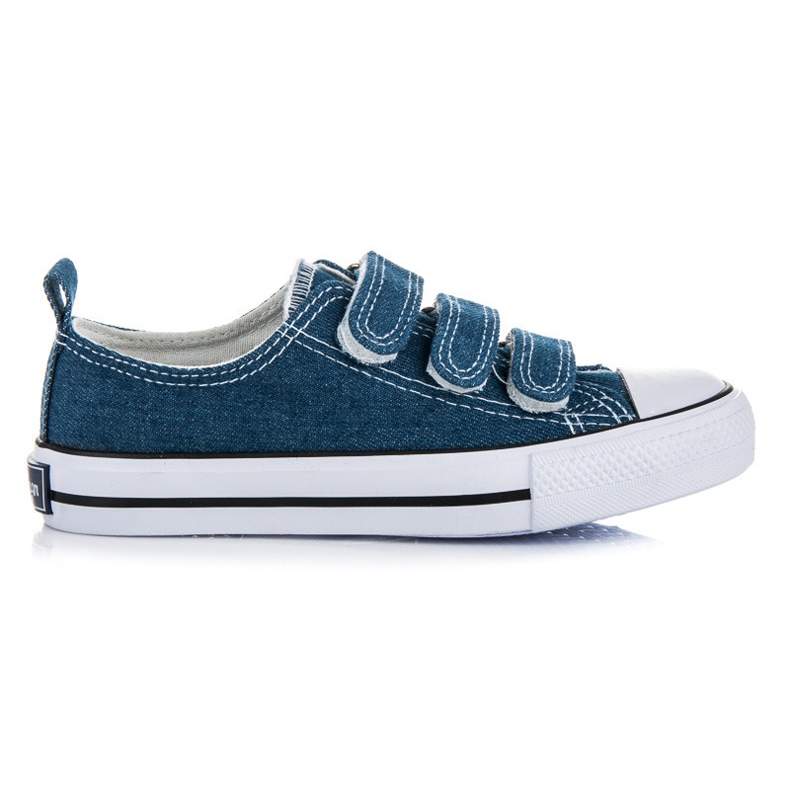 American Club Tênis de Velcro Denim azul