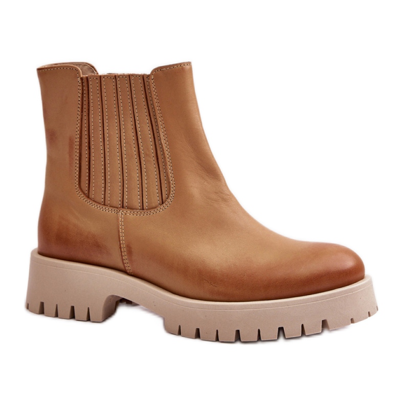Botins slip-on de mulher Lewski Brown castanho
