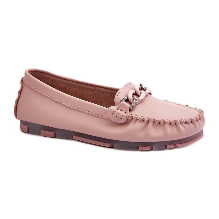 Mocassins femininos com decoração S.Barski Pink rosa