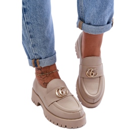 Step in style Sapatos Modelo Rosefalls 20153 Couro Bege - Entre com estilo