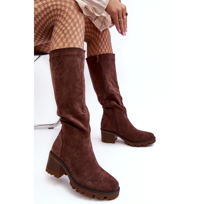 Step in style Botas Modelo Beveta D8130 Castanho Escuro - Entre com estilo