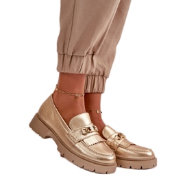Step in style Mocassins Modelo Zanita GQ8-010 Ouro – Entre com estilo amarelo