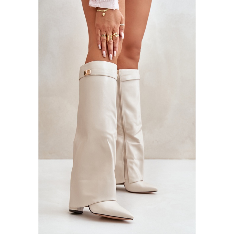 Step in style Botas Modelo Avamora CLS-296 Bege Claro - Entre com estilo