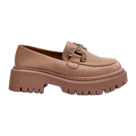 Step in style Mocassins Modelo Gargi H8-309 Bege Escuro - Entre com estilo