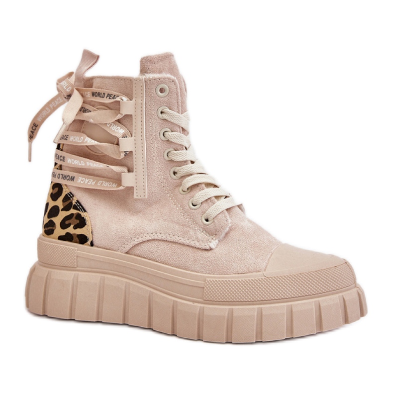 Step in style Botas Modelo Edidda 24BT26-7378 Bege Claro - Entre com estilo