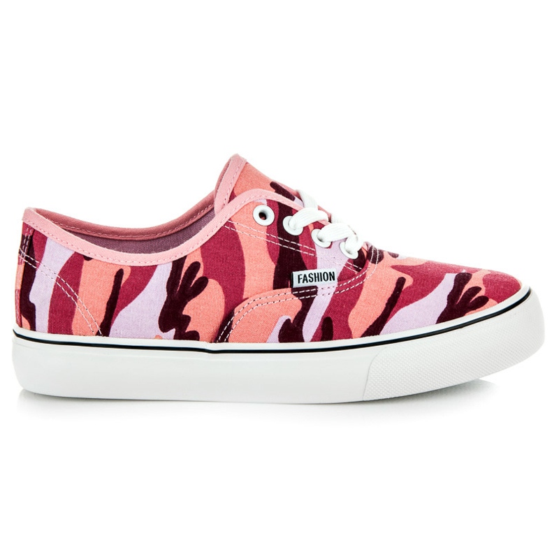 L&H Tênis camuflado com cadarço multicolorido