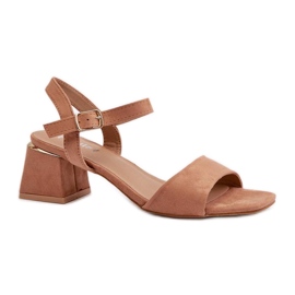Step in style Sandálias Modelo Leisha LT33-10 Camel - Entre com estilo marrom