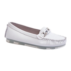 Step in style Mocassins Modelo S.Barski LR339 Branco - Entre com estilo