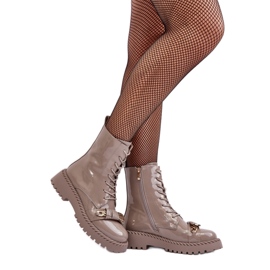 Step in style Botas Modelo S.Barski MR870-67 Bege Lakier - Entre com estilo Step in style Botas Modelo S.Barski MR870-67 Bege Lakier - Entre com estilo