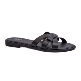 Step in style Chinelo Sandália Modelo Rosalini 24SD97-7747 Preta - Entre com estilo preto
