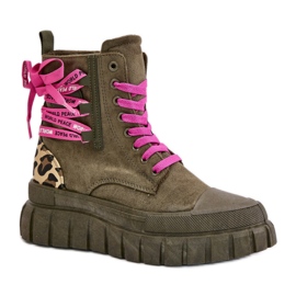 Step in style Botas Modelo Edidda 24BT26-7378 Leopardo/Verde - Entre com estilo