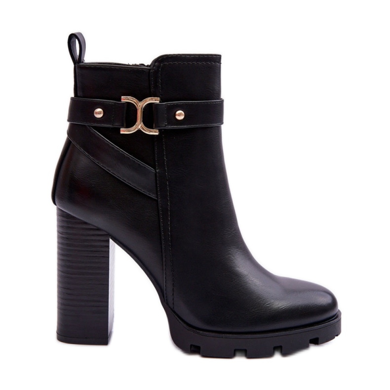 Step in style Botas Modelo Liani F38 Couro Preto - Entre com estilo