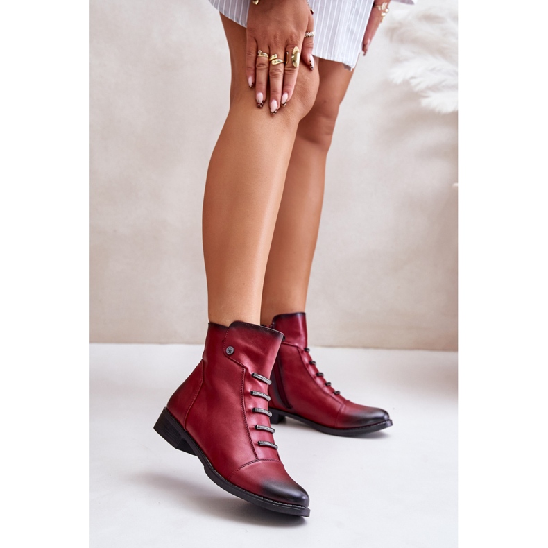 Step in style Botas Modelo Labise ASA62-16 Bordo - Entre com estilo vermelho