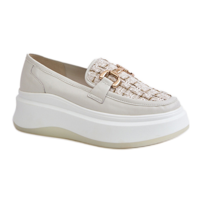 Step in style Mocassins Modelo Vinceza 89105 Bege Claro – Entre com estilo