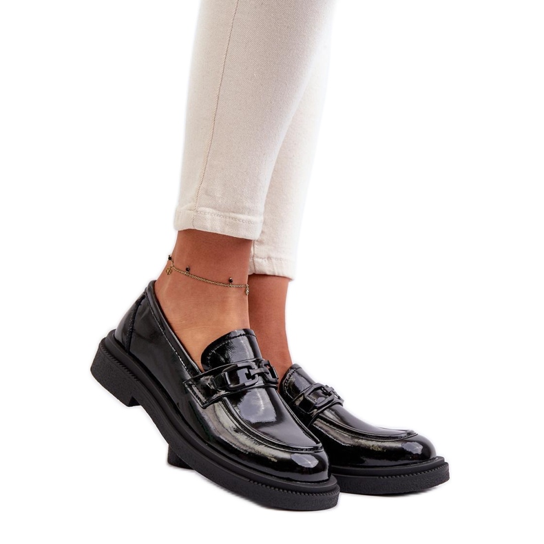 Step in style Mocassins Modelo Keelana 24PB18-6886 Verniz Preto – Entre com estilo