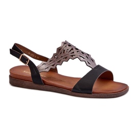 Step in style Sandálias Modelo Sergio Leone SK070H Pretas - Entre com estilo preto
