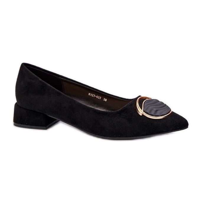 Step in style Bombas Modelo S.Barski KV27-037 Camurça Preta - Entre com estilo preto