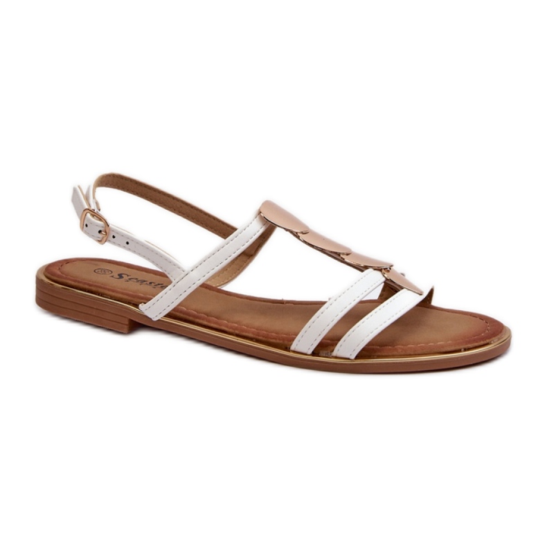 Step in style Sandálias Modelo Raiva CK283P Branca - Entre com estilo branco