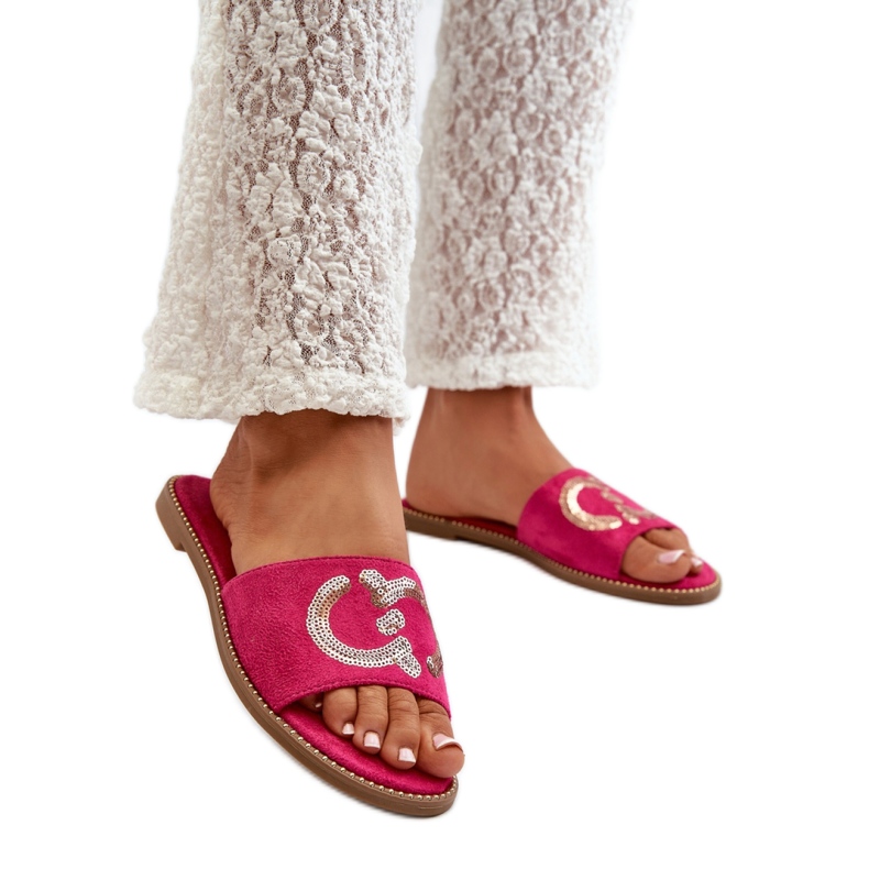 Step in style Chinelos Sandália Modelo S.Barski KV27-052 Fúcsia - Entre com estilo rosa