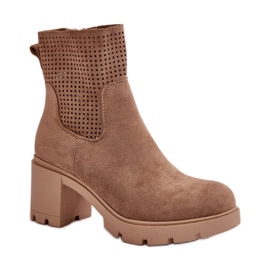 Step in style Botas Modelo Rashmi RMR23108A-18 Bege - Entre com estilo