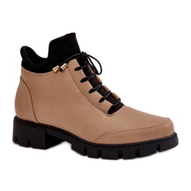 Step in style Botas Modelo Erisabelle RMR23123-12 Bege - Entre com estilo