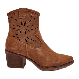 Step in style Botas Modelo Da SN622-20 Camel Suede - Entre com estilo castanho