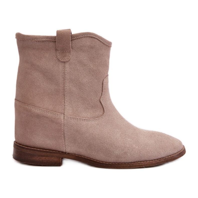 Step in style Botas Modelo Zazoo 2326/024 Camurça Bege - Entre com estilo