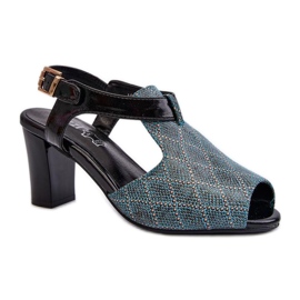 Step in style Sandálias Modelo Queenmarie SA228-3 Turquesa - Entre com estilo azul
