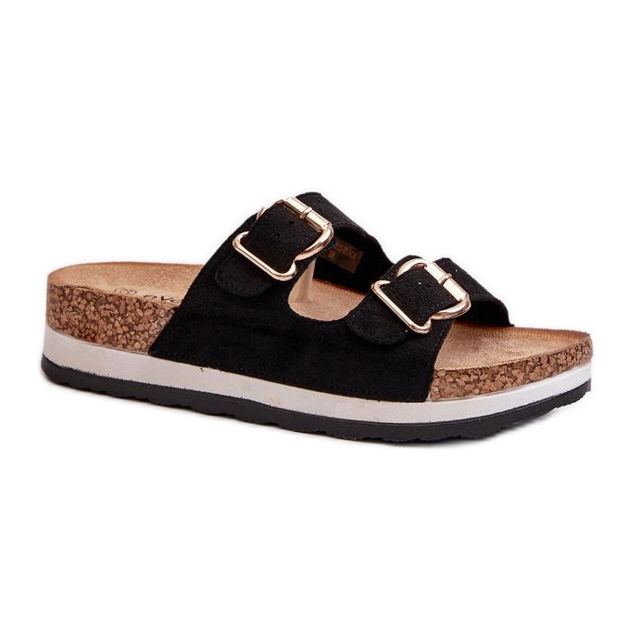 Step in style Sandália Chinelo Modelo Ursila 24DZ21-7225 Preta - Entre com estilo preto